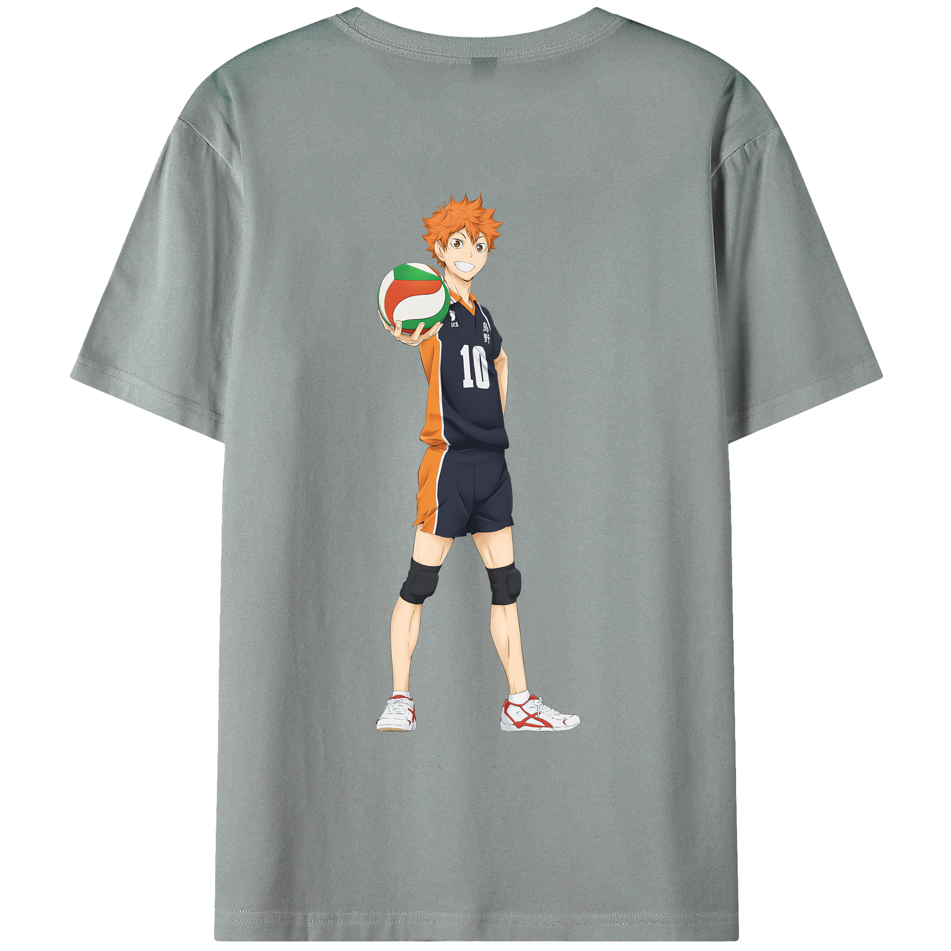 （画像用） ハイキュー!! Haikyu!! 綿100％ メンズ半袖Tシャツ（バックプリント） 通気性